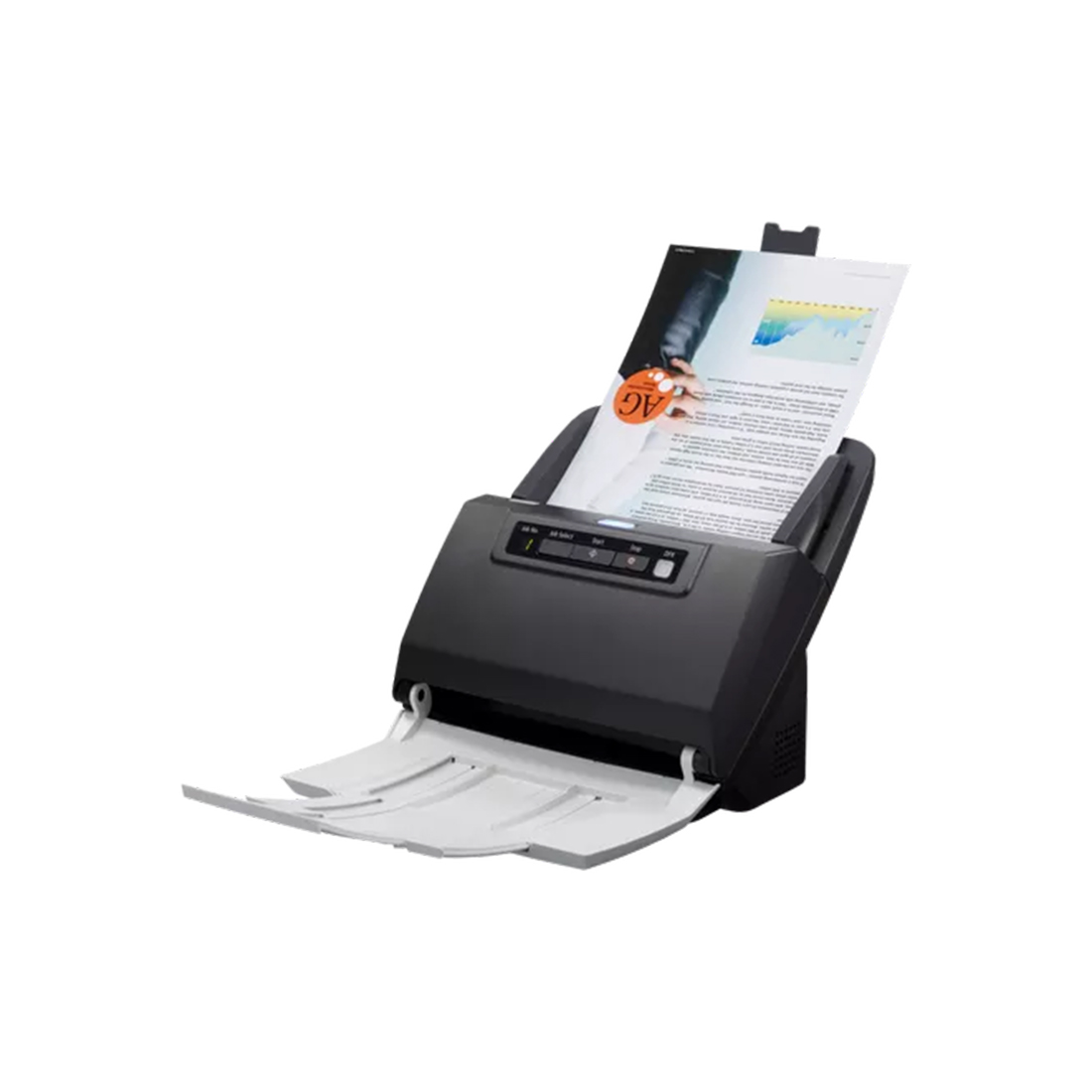 Протяжный сканер, Canon, imageFORMULA DR-M160 II, 9725B003, 600 x 600 DPI, USB2.0, 75 листов, 60 стр/мин, 20-209 г/кв.м, длина 3000 мм, Вес:3,3 кг