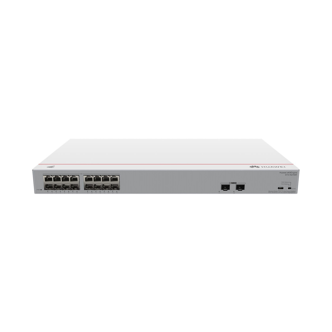 Коммутатор, Huawei, S110-16LP2SR, Неуправляемый, 16 портов 10/100/1000M RJ-45, 2 порта SFP, 124 W PoE+, стоечный