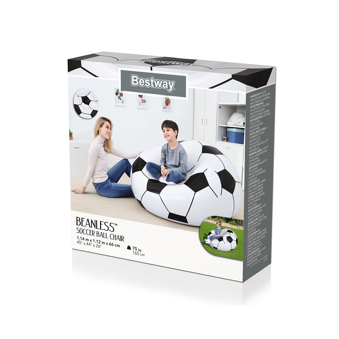 Кресло надувное Beanless Soccer Ball 114 x 112 x 66 см