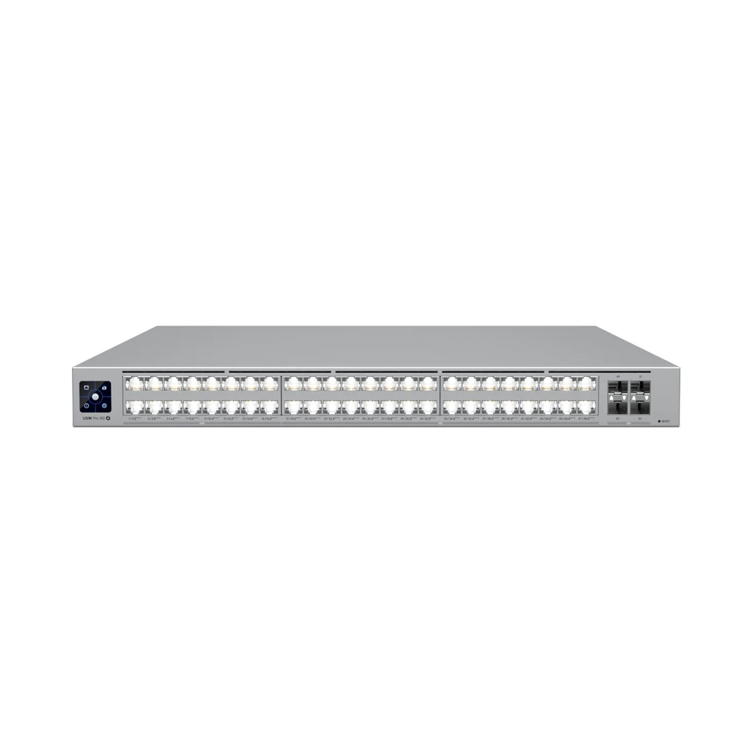 Коммутатор, Ubiquiti, USW-Pro-XG-48-PoE, управляемый L3, 16 порта RJ45 10/100/1000/2500 Mbps, 32 порта RJ45 10G/5G/2.5G/1G/100M,, Total PoE 1080W, 4 порта SFP28, Стоечный