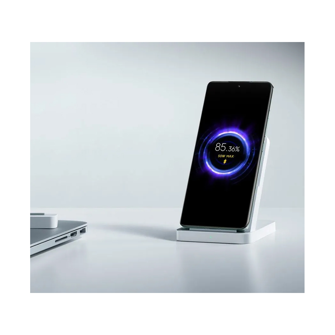 Беспроводное зарядное устройство, Xiaomi, 50W Wireless Charging Stand Pro, BHR7560GL/MDY-14-EN, 5–20V  3.25A max, 50W max, Q/HDXMT0003-2018, Бесшумный отвод тепла, Безопасно и надежно, Быстрая зарядка, Защита от перенапряжения, Защита от перегрева, Защита от перегрузки по току, Защита от пониженного напряжения, Обнаружение посторонних предметов, Защита от статического электричества, Белый