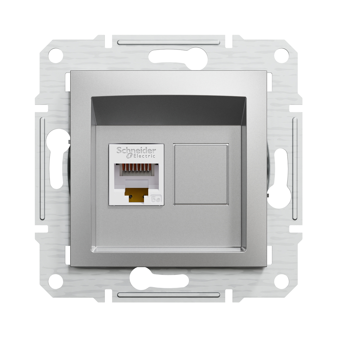 Розетка компьютерная, SE, EPH4300161, Asfora RJ45 кат.5e механизм алюминий