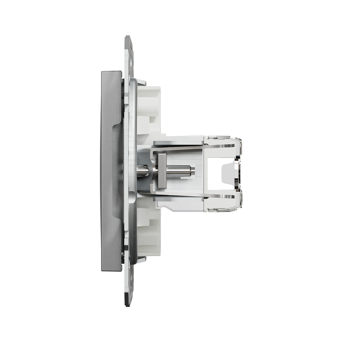 Розетка компьютерная, SE, EPH4300161, Asfora RJ45 кат.5e механизм алюминий