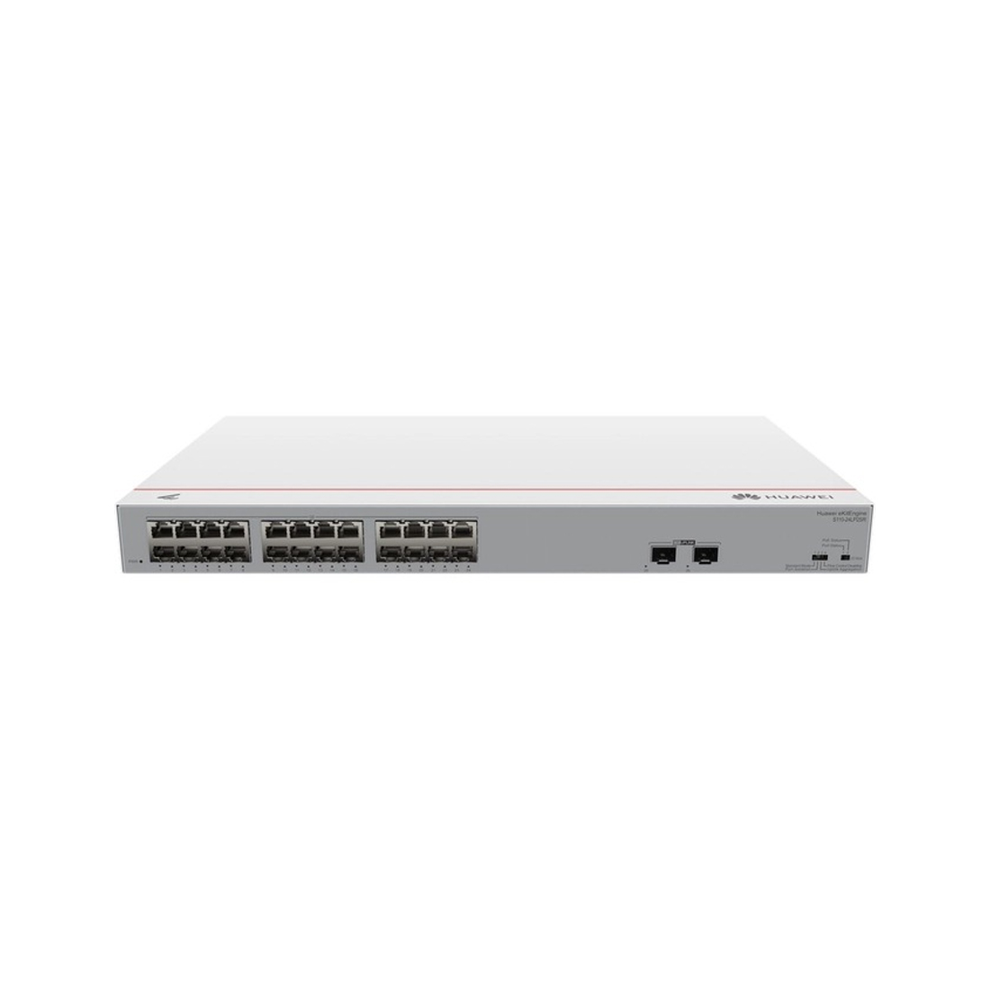 Коммутатор, Huawei, S110-24LP2SR, Неуправляемый, 24 порта 10/100/1000M RJ-45, 2 порта SFP, 124 W PoE+, стоечный