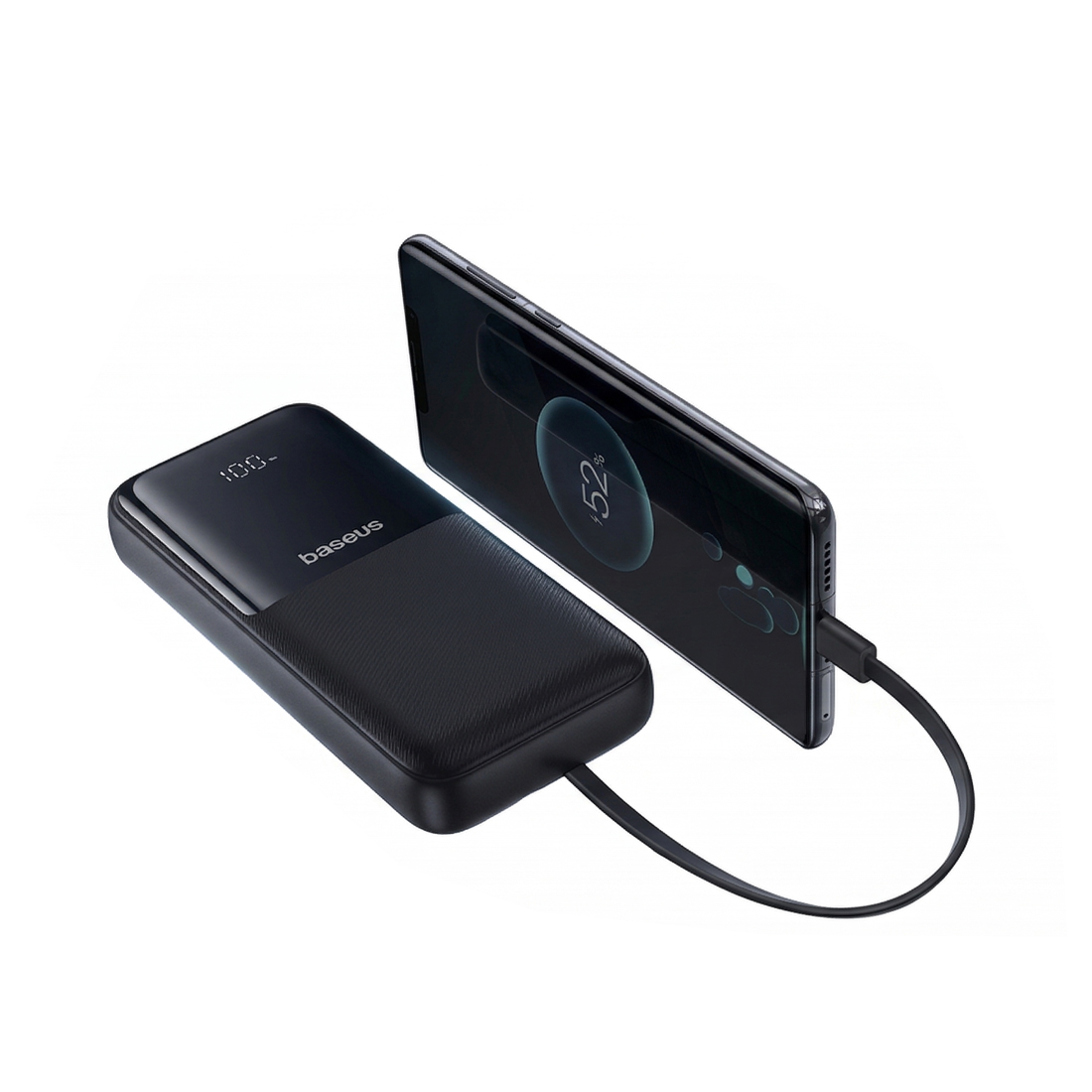 Портативный внешний аккумулятор, Baseus, P10079102123-00, Lipow Dual-Cable, Power Bank With Digital Display 20000mAh 22.5W, Черный