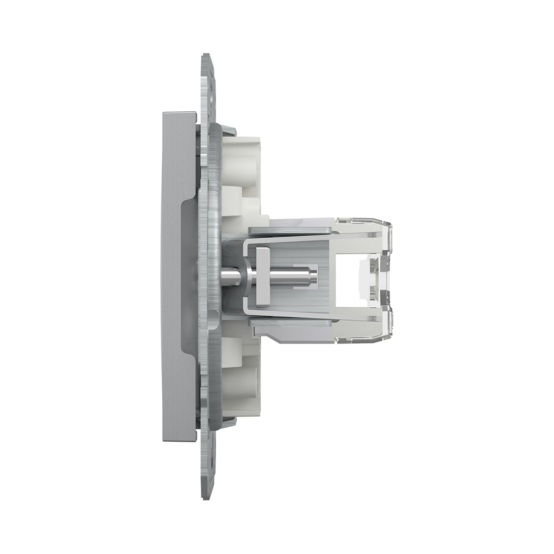Розетка компьютерная, SE, EPH4700161, Asfora RJ45 кат.6e механизм алюминий