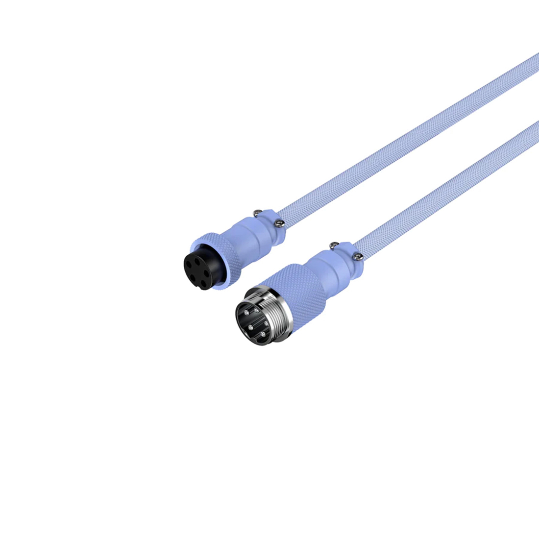 Провод для механической клавиатуры, HyperX, USB-C Coiled Cable, 6J682AA, 5-Pin Aviator Connector, USB-C to USB-A, Светло-фиолетовый