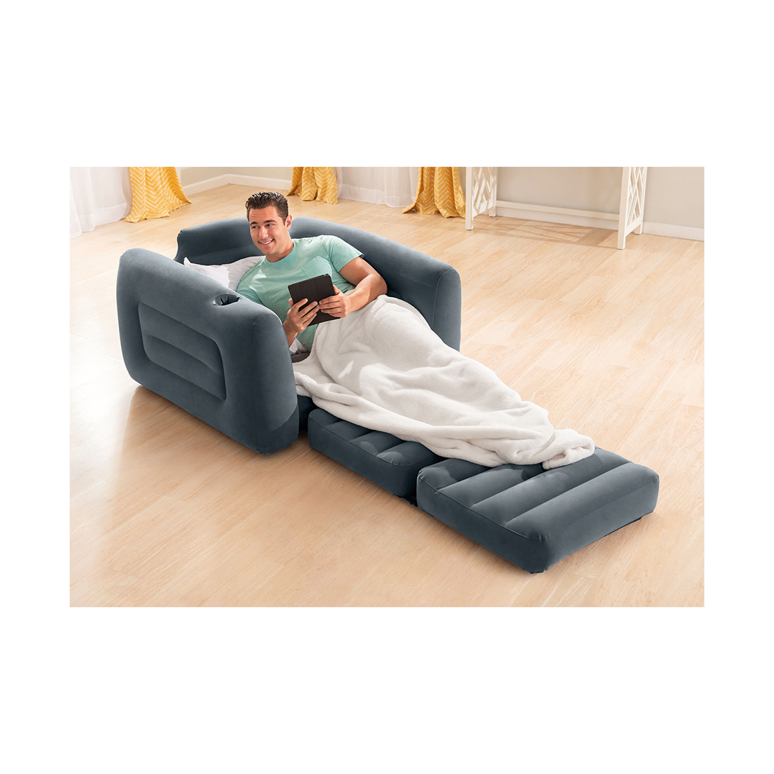 Кресло-трансформер надувное Pull-Out Chair 224 x 117 x 66 см, INTEX
