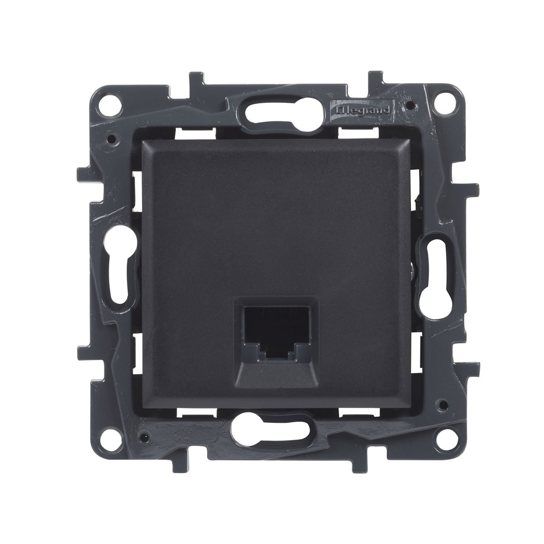 Информационная розетка одинарная Legrand Niloe Step 863563 RJ45 Кат.6 UTP Чёрный