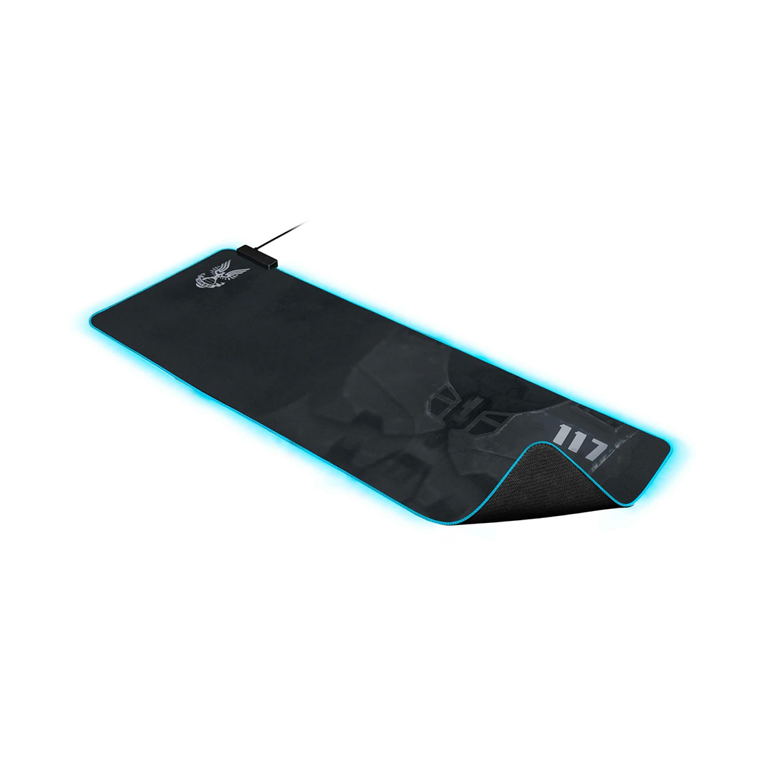 Коврик для компьютерной мыши, Razer, Goliathus Extended Chroma, Halo Infinite, RZ02-02500600-R3M1, 920*294*3мм, На базе подсветки Razer Chroma™ с возможностью настройки 16,8 млн цветовых оттенков, Микротекстурированная тканевая поверхность, Резиновое основание, Крепление для фиксации кабеля мыши, 560 г, Чёрный