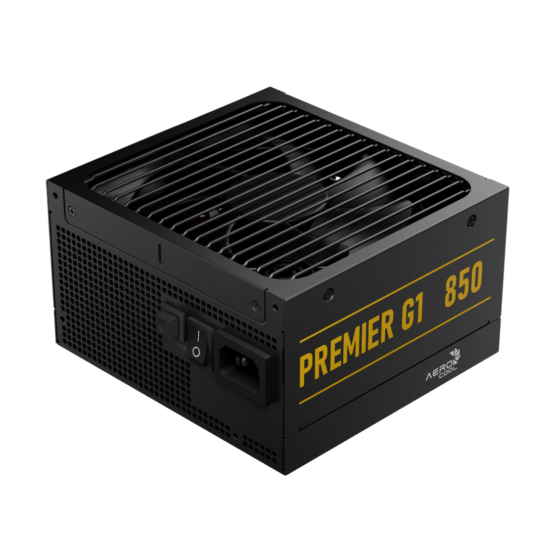 Блок питания, Aerocool, PREMIER G1, 850W, ATX 3.1, Gold, APFC, 20+4pin, 2*4+4pin, 8*Sata, 2*Molex, 3*PCI-E 6+2pin, 12V-2X6, Модульный, Вентилятор 13,5 см, Кабель питания, Чёрный