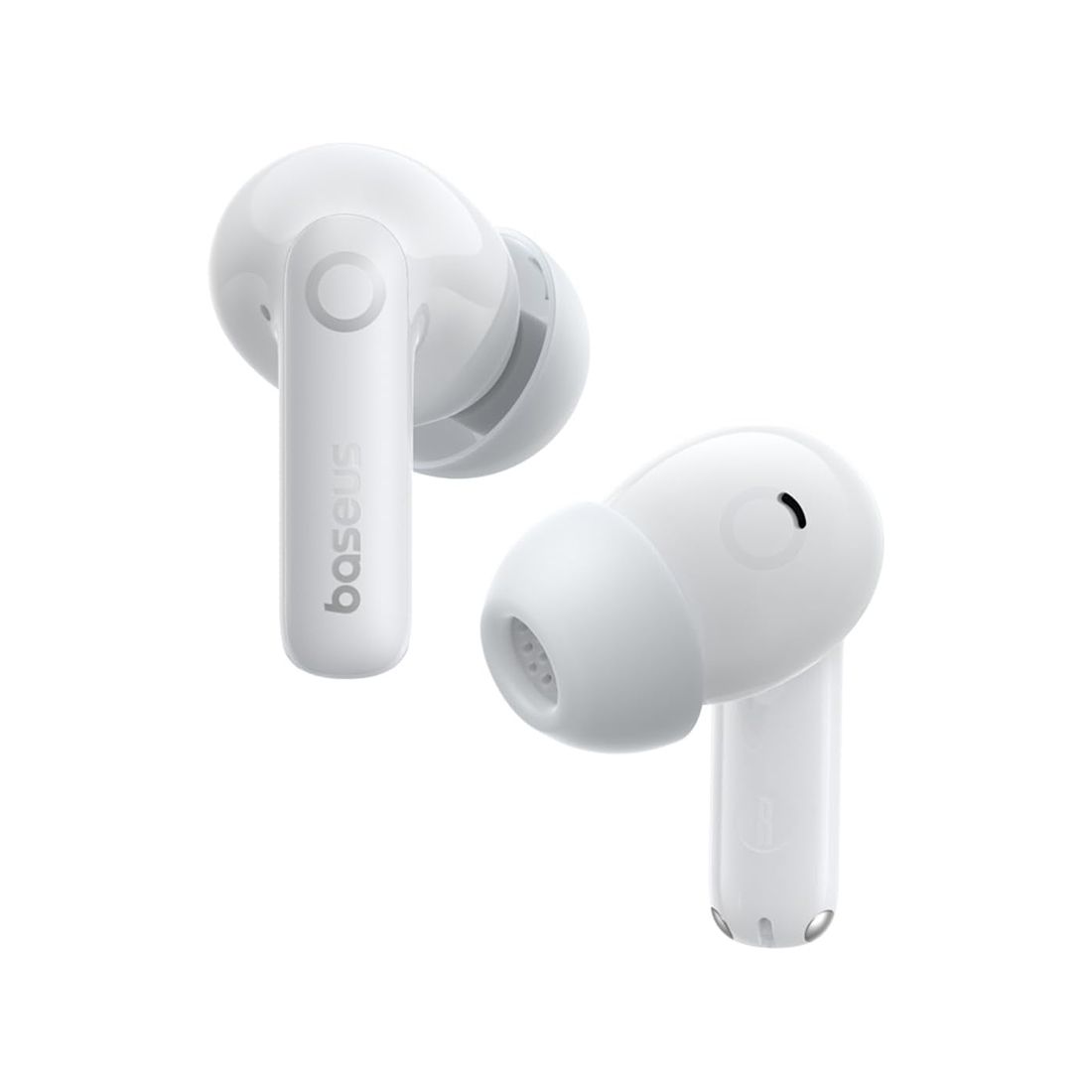 Наушники, Baseus, Bass BP1 NC, A0010705, TWS, 12 мм, ANC, 4 микрофона, Bluetooth 6.0, 20 Гц–20 кГц, 16 Ом, до 7 ч / 41 ч, ANC: 5,5 ч / 33 ч, 10 мин = 1 ч, USBC, IP55, 4,1 г, Moon White, Белый