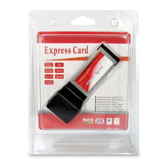 Адаптер Express Card на USB HUB, 4 Порта, USB 2.0, High Speed, Чипсет NEC, Для ноутбука