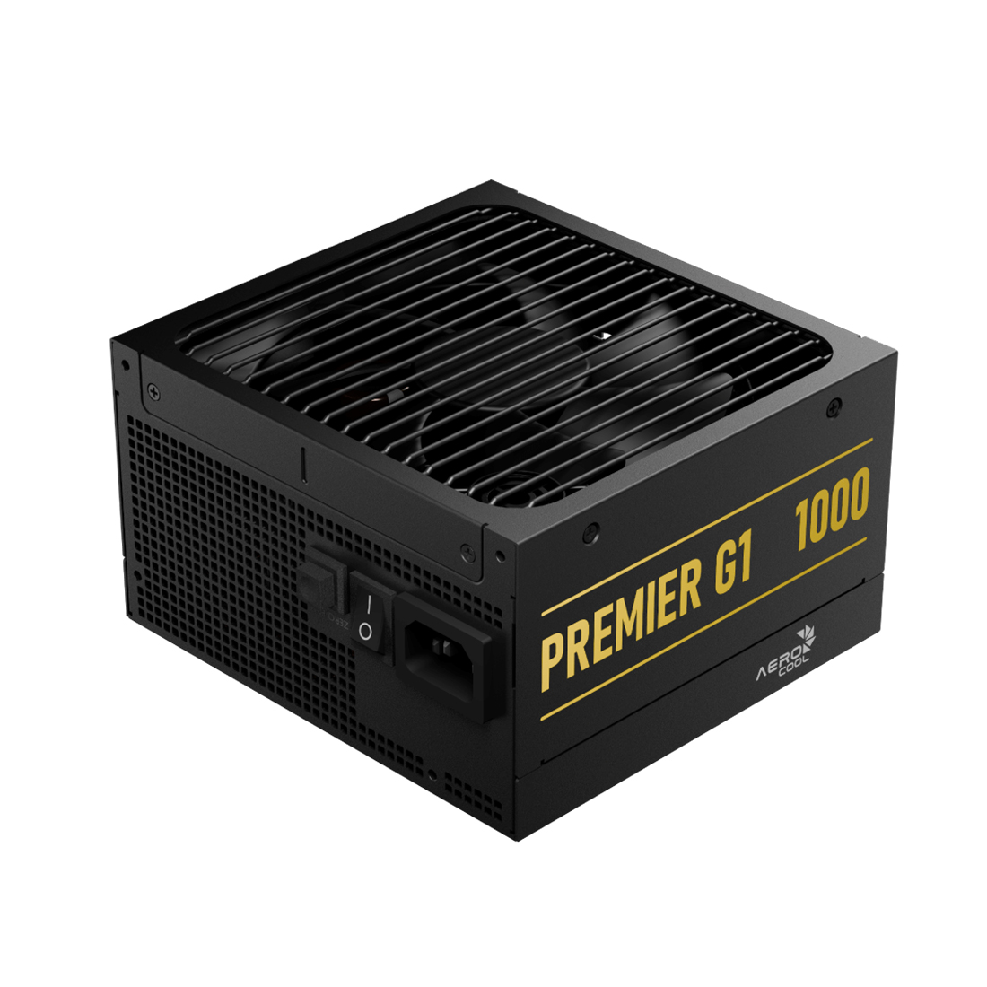 Блок питания, Aerocool, PREMIER G1, 1000W, ATX 3.1, Gold, APFC, 20+4pin, 2*4+4pin, 8*Sata, 2*Molex, 3*PCI-E 6+2pin, 12V-2X6, Модульный, Вентилятор 13,5 см, Кабель питания, Чёрный