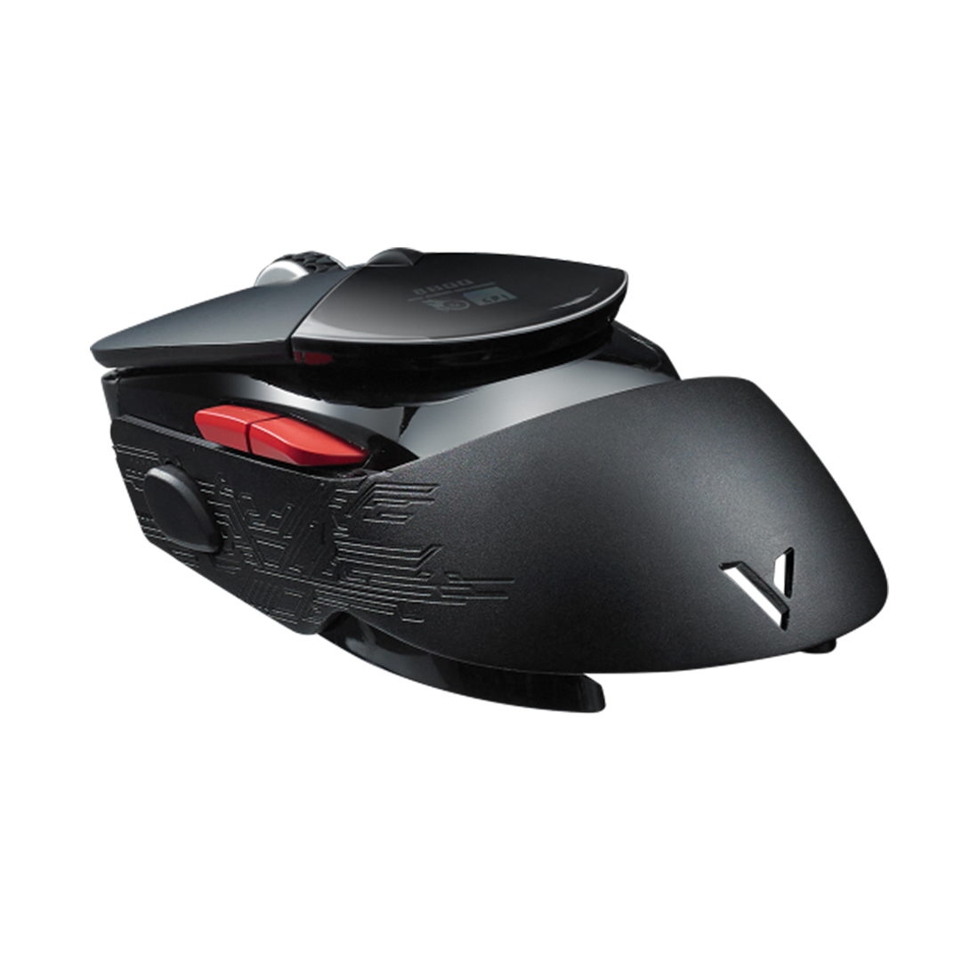 Компьютерная мышь, Rapoo, VT960S, Игровая, Оптическая, Комбинированная, USB/Беспроводная, Встроенный аккумулятор, 2.4GHz, 16000dpi, LED подсветка, Тканевая оплетка кабеля, Металлический корпус, Черный