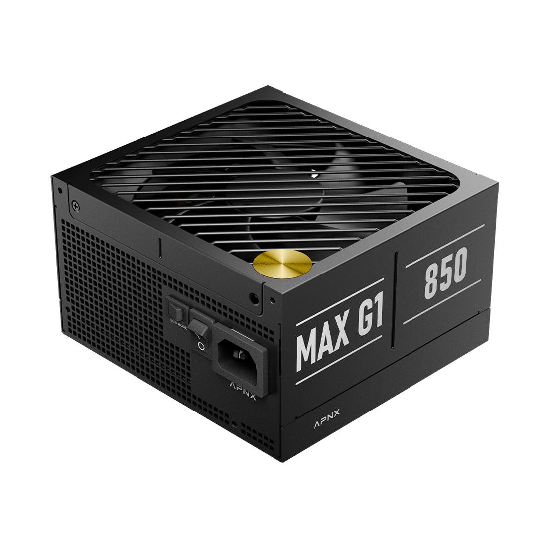 Блок питания, APNX, MAX G1, 850W, ATX 3.1, Gold, APFC, 20+4pin, 2*4+4pin, 10*Sata, 2*Molex, 3*PCI-E 6+2pin, 1*12V-2X6, Модульный, Вентилятор 13,5 см, Кабель питания, Чёрный