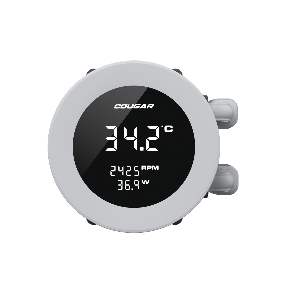Кулер с водяным охлаждением, Cougar, Poseidon Vistek ARGB 360 WH, Intel 1851/1700/1200/115х и AMD AM5/AM4, 3*120мм Unity ARGB, 700-2500 RPM±10%, 78,2CFM, 38 dB(A), Белый