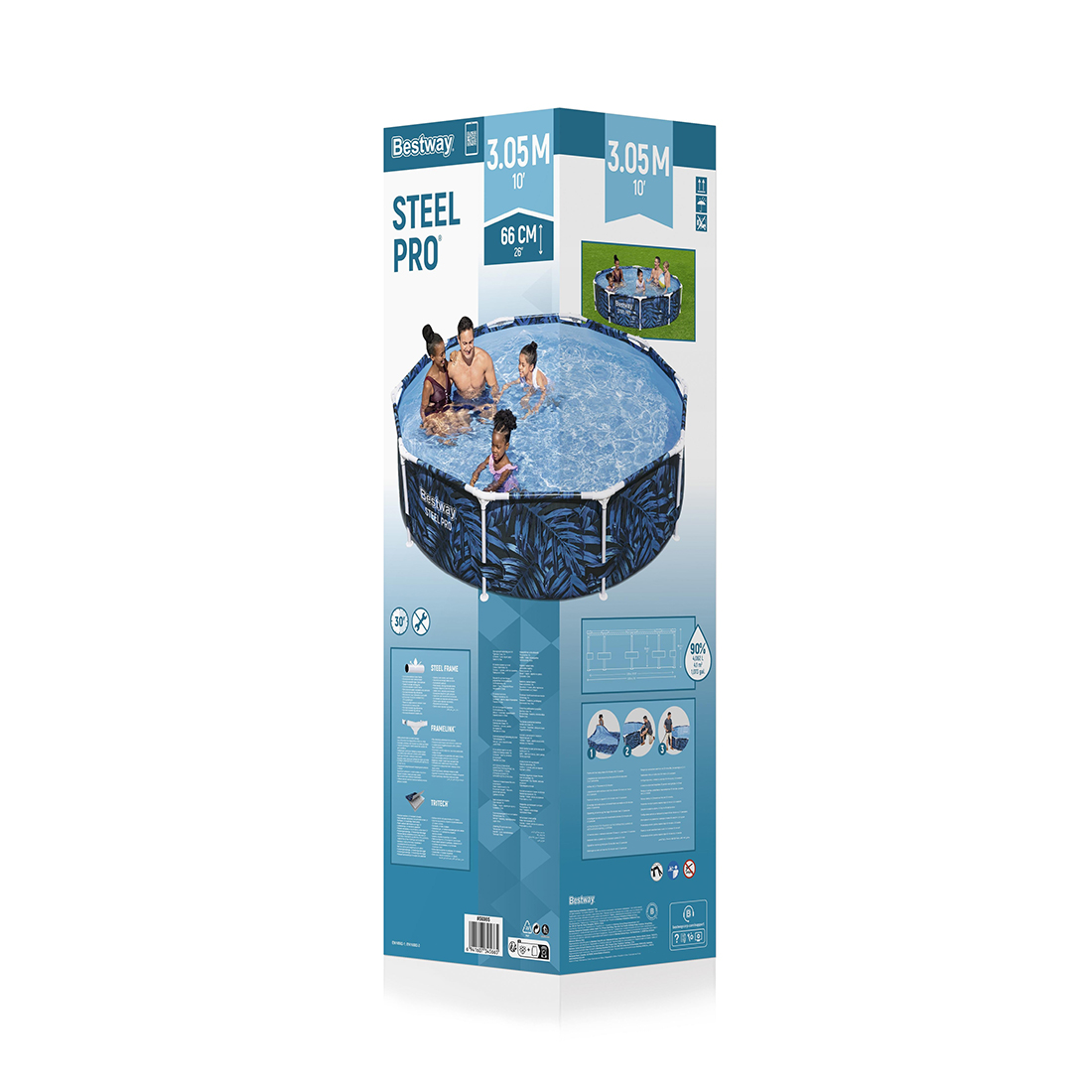 Каркасный бассейн Steel Pro 305 х 66 см, BESTWAY, 56985