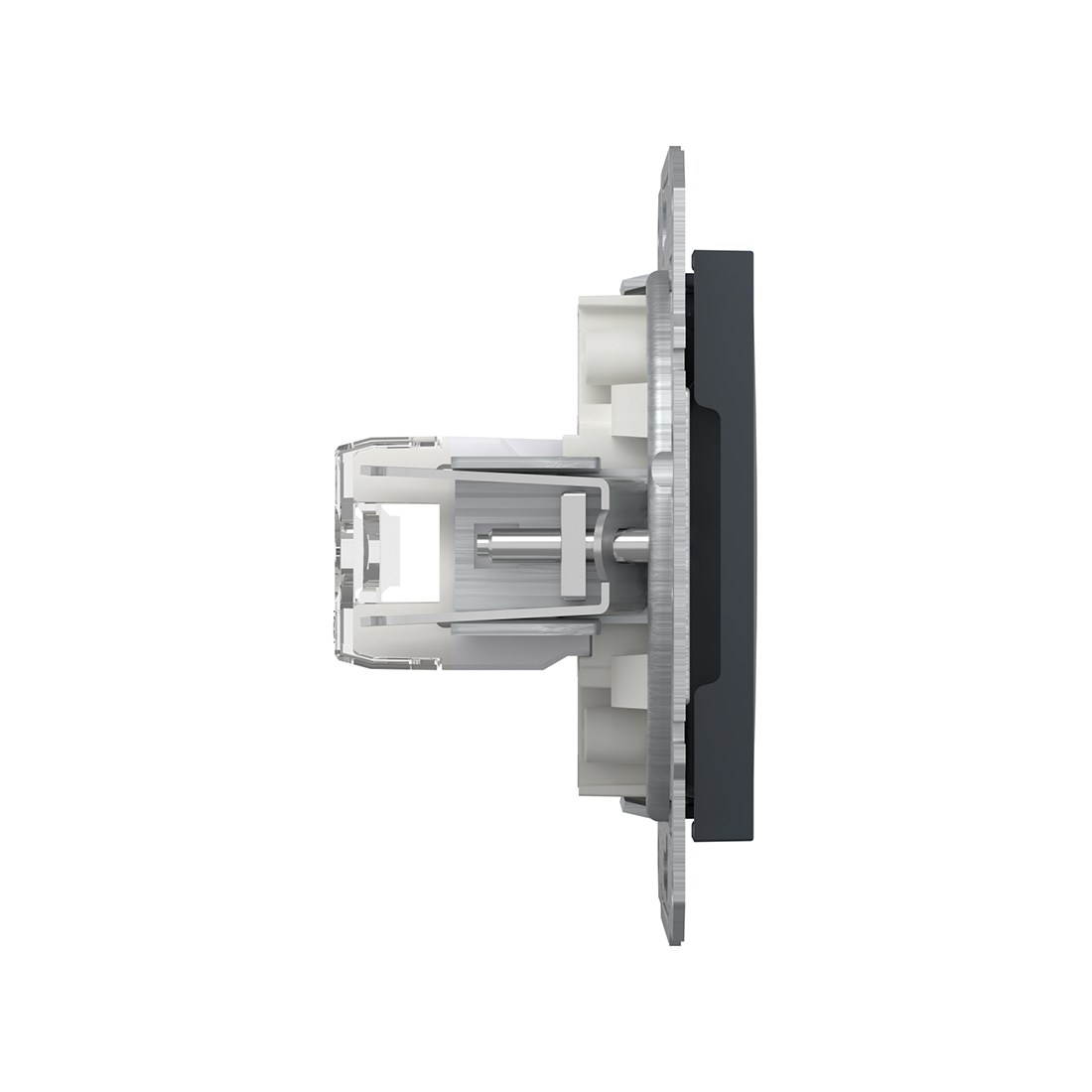 Розетка компьютерная, SE, EPH4700171, Asfora RJ45 кат. 6 механизм антрацит