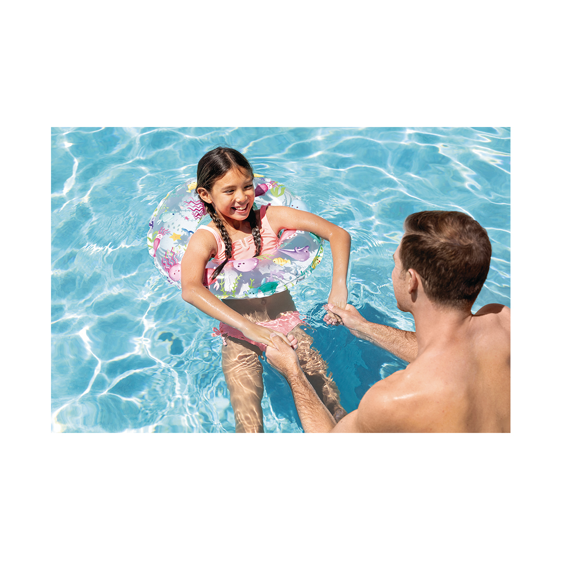 Круг для плавания Lively Print 61 см, INTEX