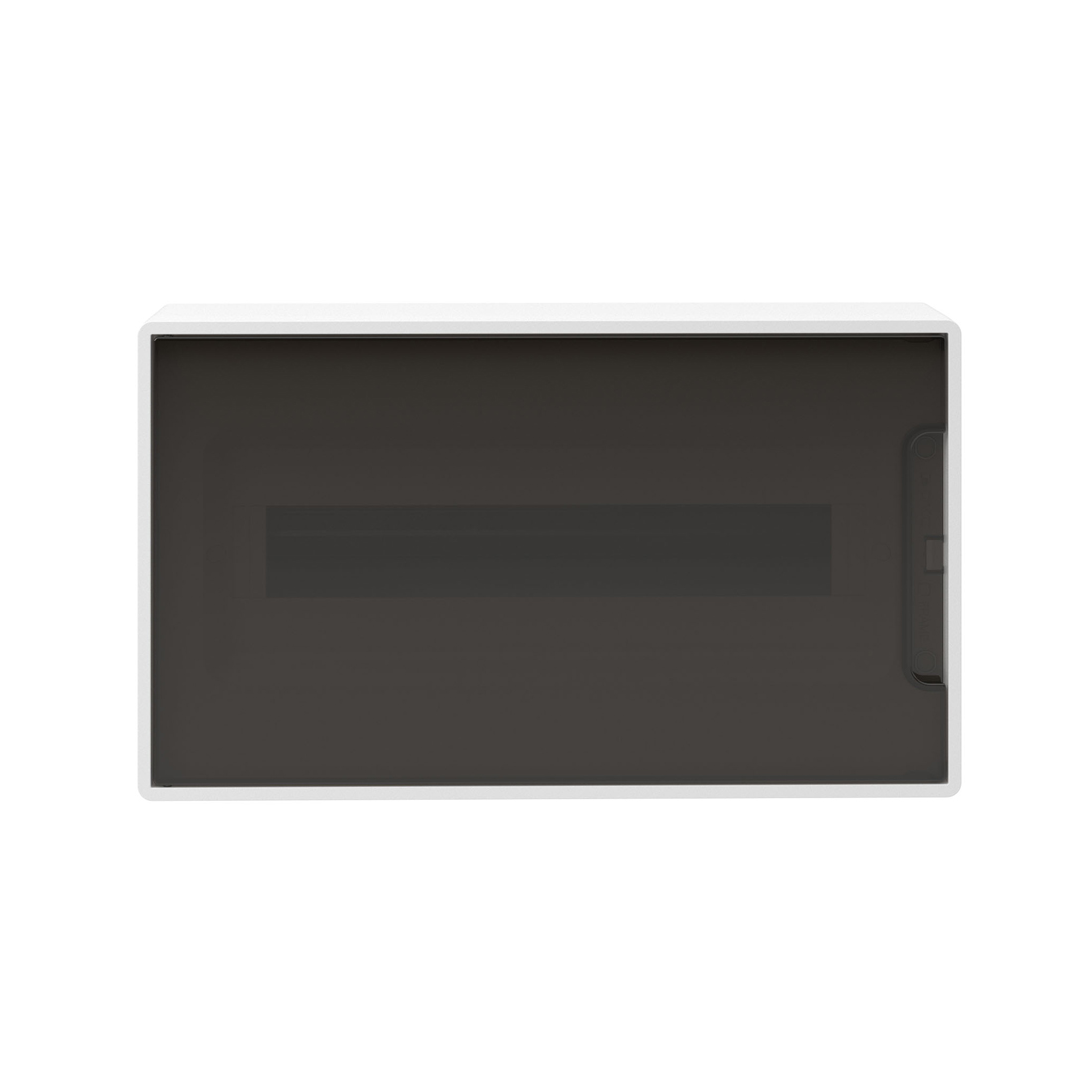 Щиток настенный FRAME белый, DKC, F18W1WD, 18 модулей, с тонированной дверцей, с 2 PEN на 8 и 10 отв.