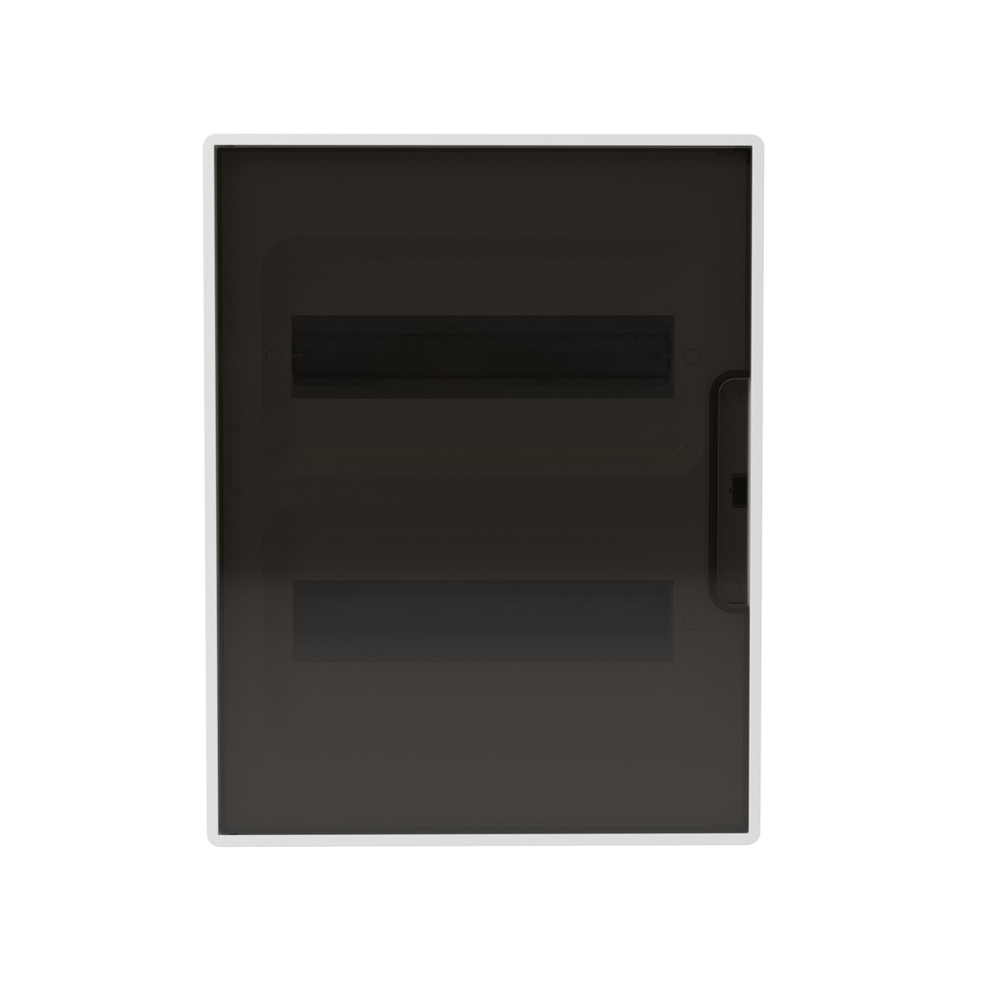 Щиток настенный FRAME белый, DKC, F24W1WD, 24 модуля с тонированной дверцей 4 PEN (2шт на 8 отв. и 2шт на 6 отв)