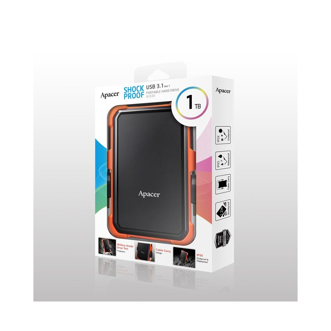 Внешний жёсткий диск Apacer AC630 1TB 2.5" USB 3.1 Оранжевый