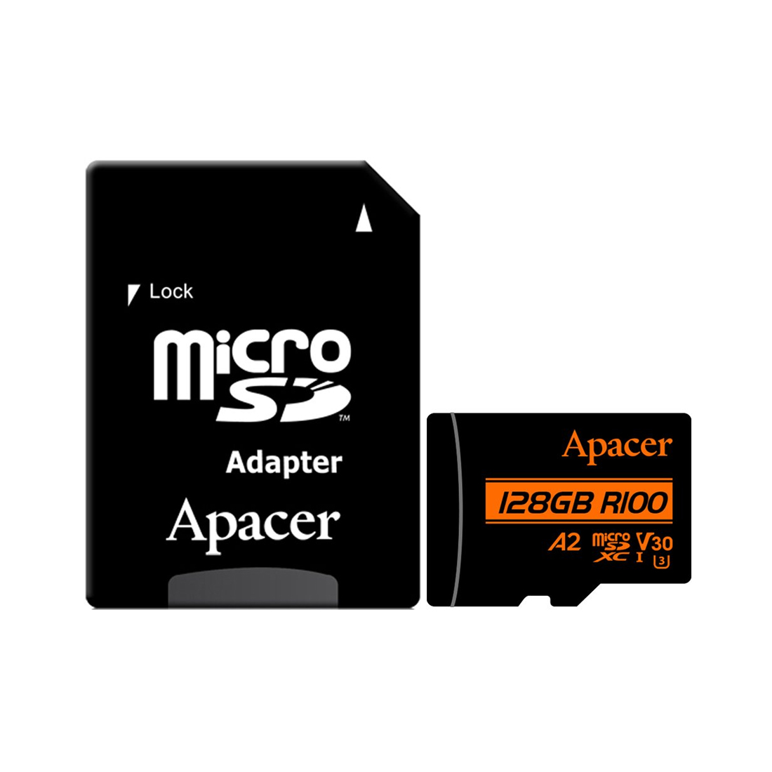 Карта памяти Apacer AP128GMCSX10U8-R MicroSDXC 128GB с адаптером SD