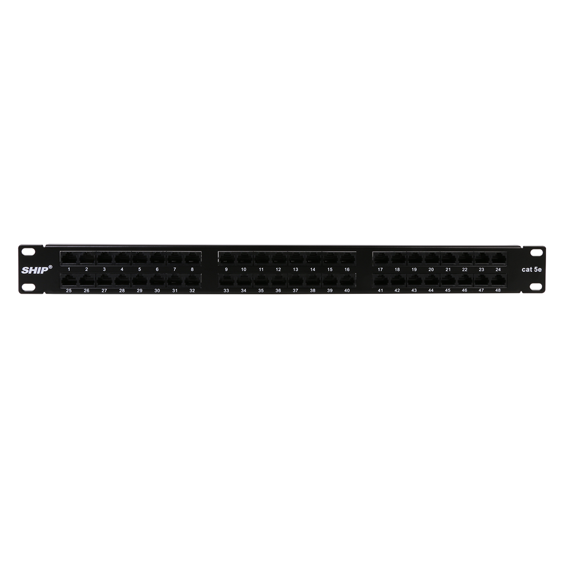 Патч Панель, SHIP, P197-48H, UTP, Категория 5e, 19" (1U), 48 Портов высокой плотности