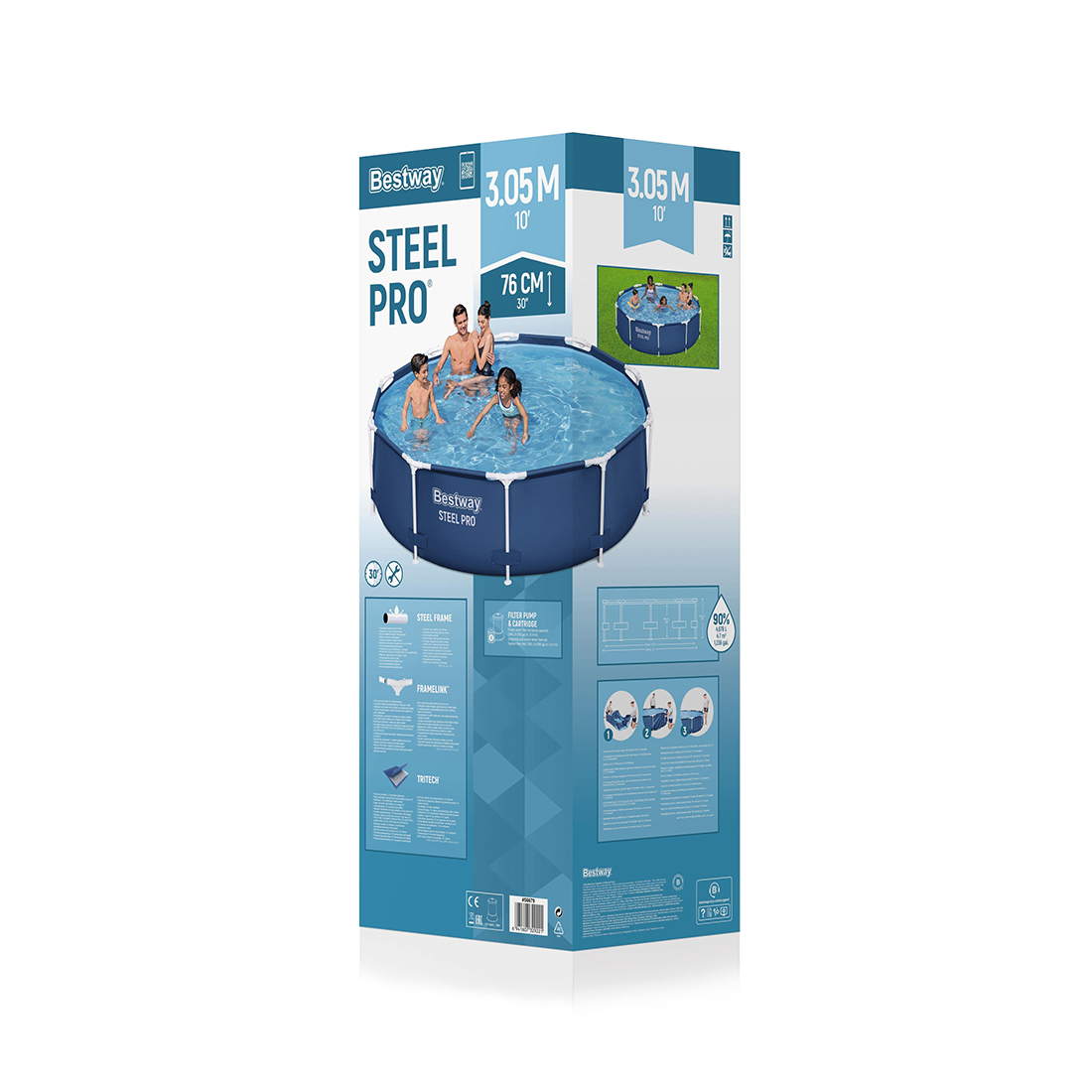 Каркасный бассейн Steel Pro 305 х 76 см, BESTWAY, 56679