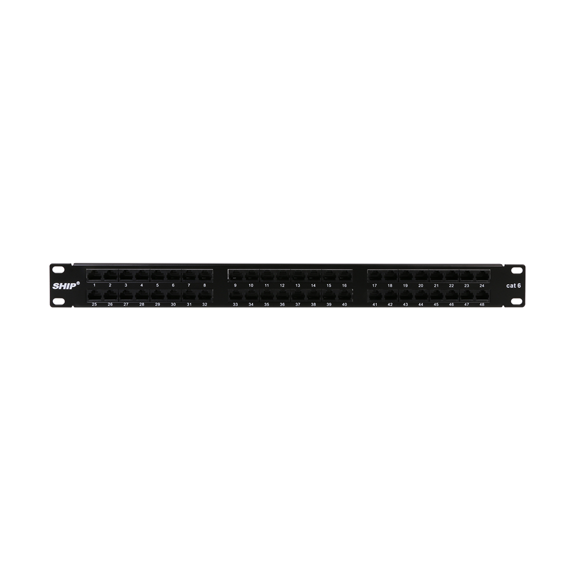 Патч Панель, SHIP, P197-48AH, UTP, Категория 6, 19" (1U), 48 Портов высокой плотности