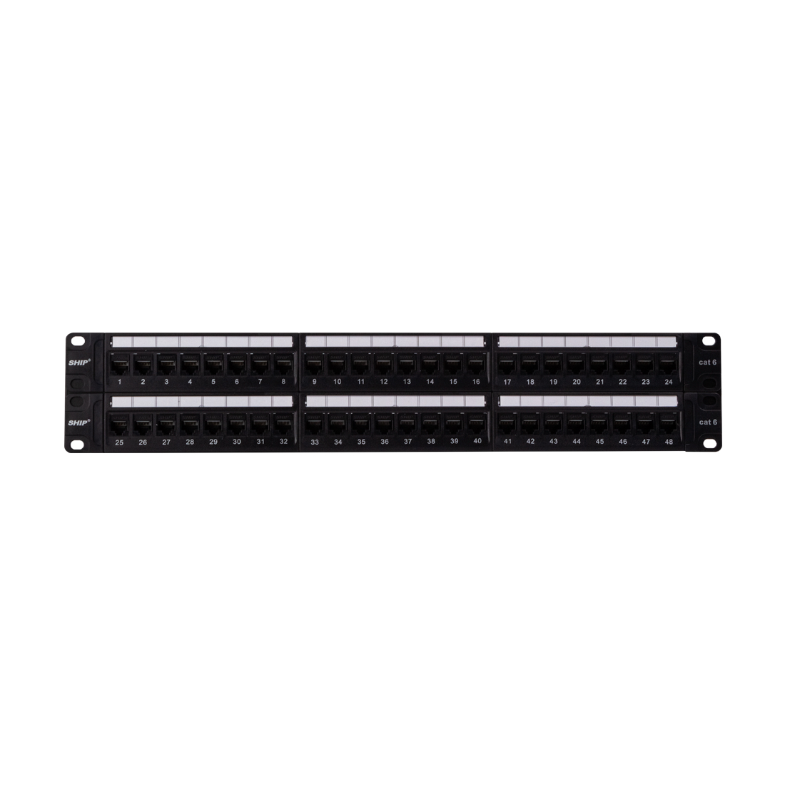 Патч Панель, SHIP, P197-48A, UTP, Категория 6, 19" (2U), 48 Портов