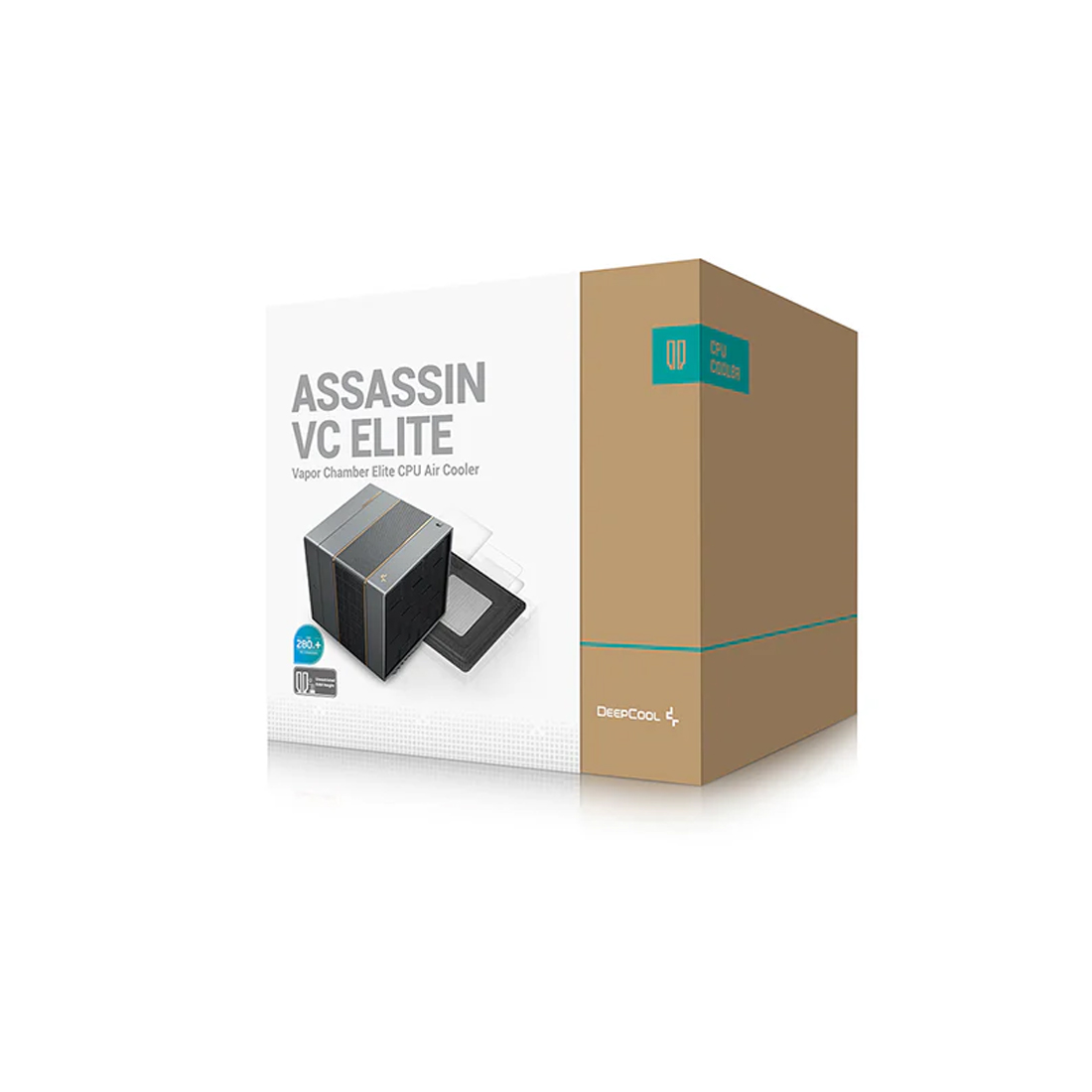 Кулер для процессора, Deepcool, ASSASSIN VC ELITE, Intel 20хх/1851/1700/1200/15хх и AMD AM5/AM4, 300W, 1*140мм/1*120мм, 500- 1800±10% об/м, 61.25 CFM / 58.06 CFM, 29,3 дБА, 4pin, Габариты 147х144х164мм