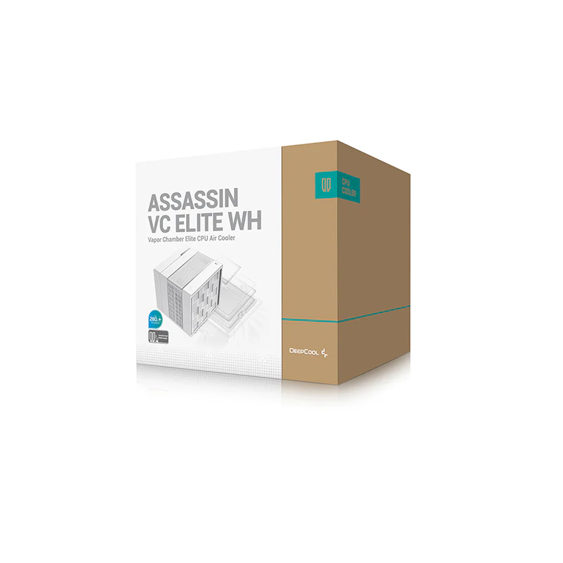 Кулер для процессора, Deepcool, ASSASSIN VC ELITE WH, Intel 20хх/1851/1700/1200/15хх и AMD AM5/AM4, 300W, 1*140мм/1*120мм, 500- 1800±10% об/м, 61.25 CFM / 58.06 CFM, 29,3 дБА, 4pin, Габариты 147х144х164мм, Белый