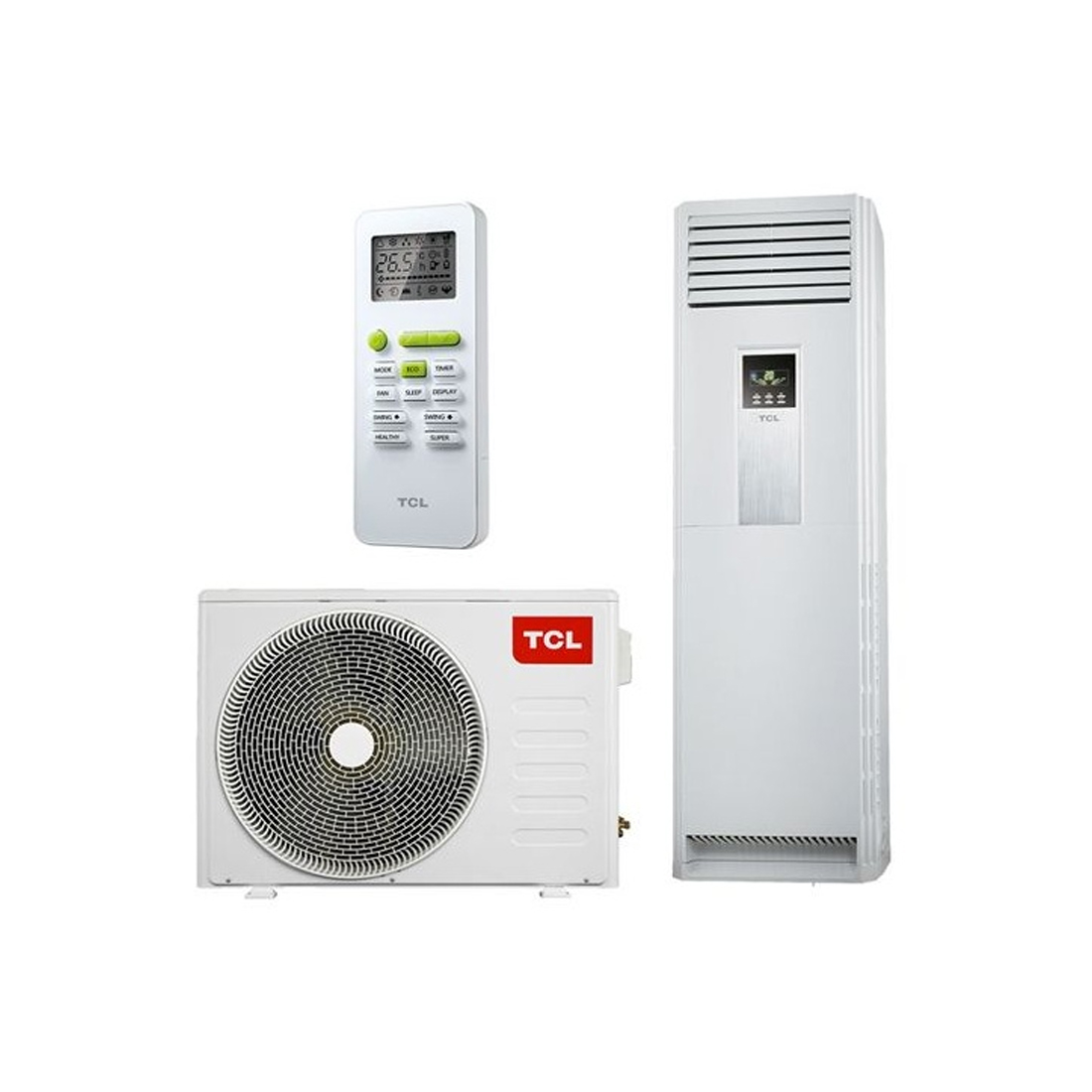 Колонный кондиционер, TCL, TAC-24HF/C, Коплект из 2-х коробок, состоит из внешнего и внутреннего блока. В комплекте с медными трубами. Белый