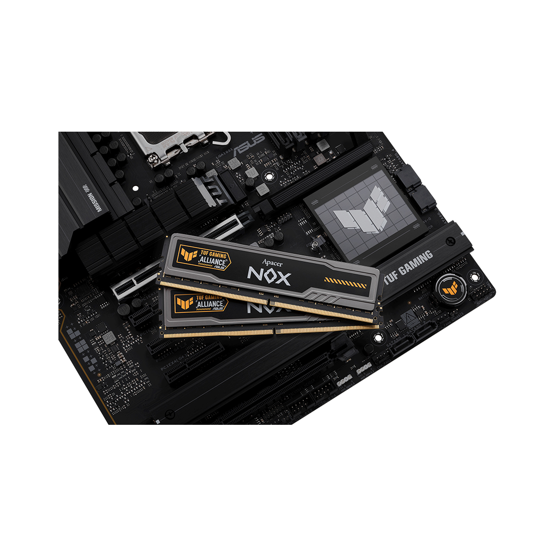 Комплект модулей памяти, Apacer, NOX TUF GAMING ALLIANCE AH5U32G60C622UTAA-2, DDR5, 32GB (Kit 2x16GB), CL38, 1.35V, DIMM <PC5-48000/6000MHz>