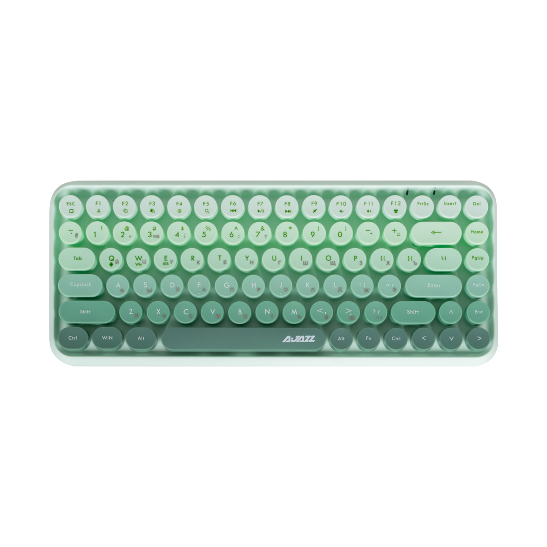 Клавиатура, Ajazz, 308i/Cat/Green, 308i Cat, Мембранная, 75%, Проводная, USB, Анг/Рус, Зелёный