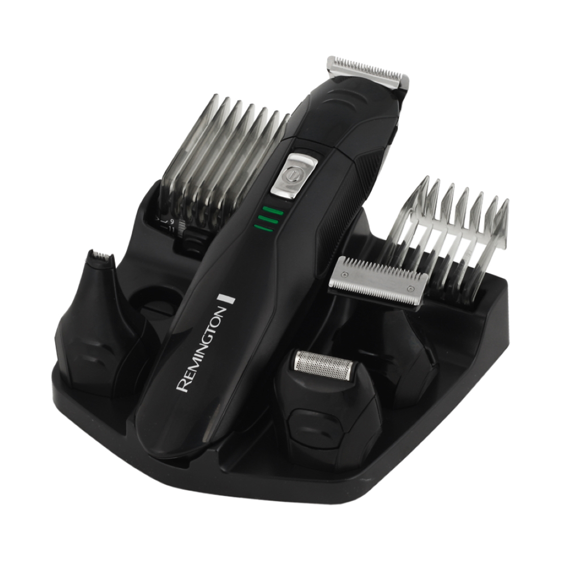 Машинка для стрижки, Remington, PG6030, Длина стрижки 1.5-16мм, Ширина лезвия 30мм, 13 настроек, 10 насадок, Время работы от аккумулятора до 40 мин, Влажная очистка, Самозатачивающиеся ножи, Черный