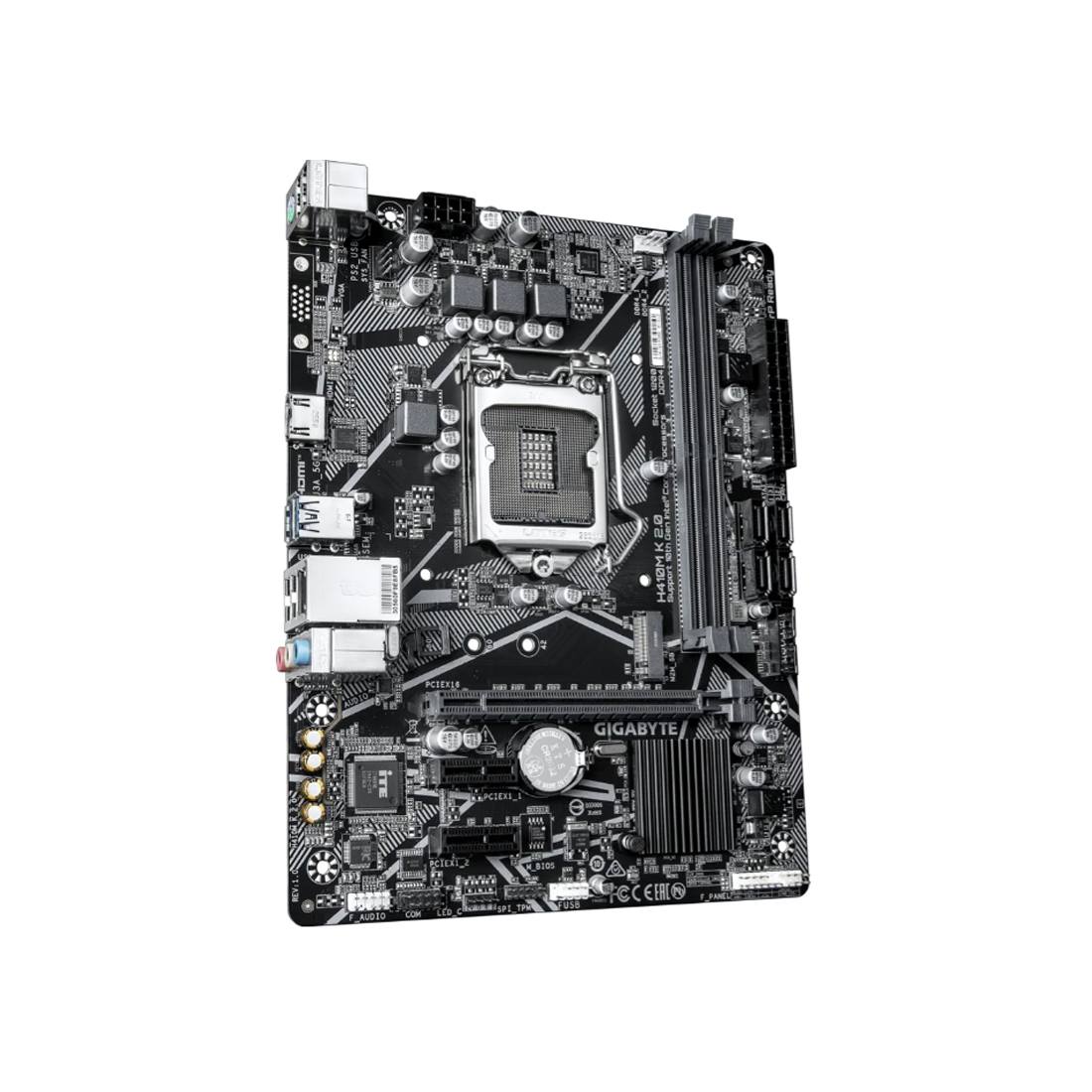 Материнская плата, Gigabyte, H410M K 2.0 (4719331881412), LGA1200, iQ470, 2xDDR4 2400/2667 MHz, 2xSATA3, 1xM.2 (PCI-E 3.0 x4/x2), 1xHDMI, 1xPCI-Ex16, 1xPCI-Ex1, mATX