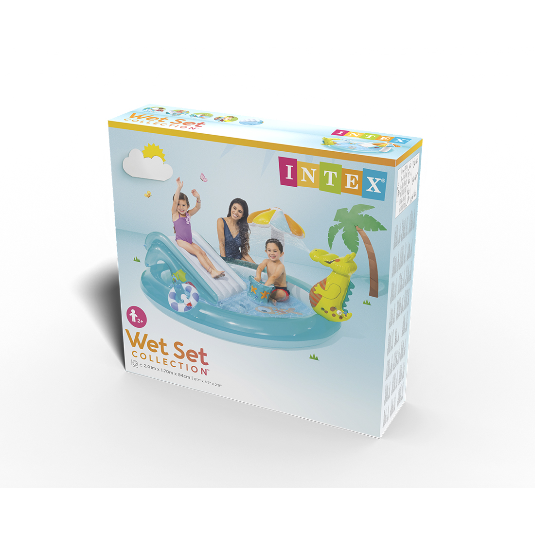 Детский надувной игровой бассейн Gator 201 х 170 см, INTEX