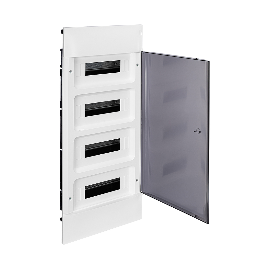 Щит встраиваемый, Legrand, 135554 Practibox S, 4х12 IP40 Дымчатая дверь