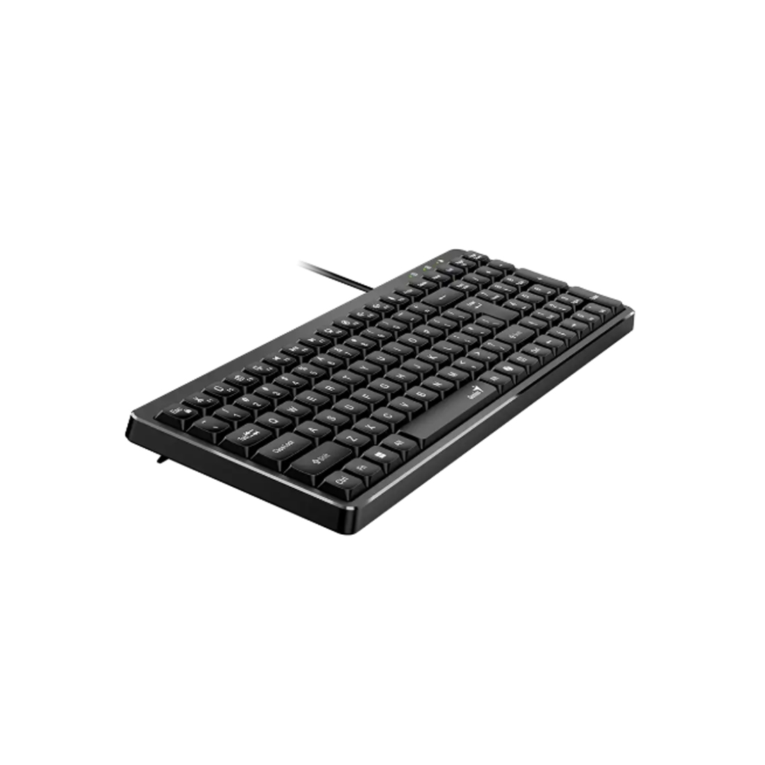 Клавиатура, Genius, LuxeMate 120, USB, Мембранная, Длина кабеля 1.5 м, Slim, Рус/Англ, Copilot, Пластик, Чёрный
