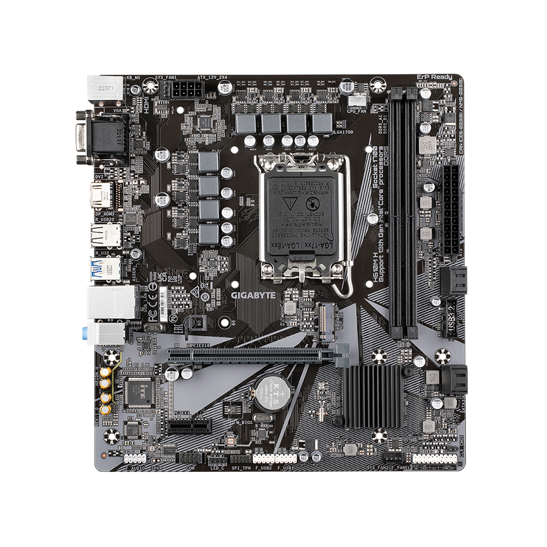 Материнская плата, Gigabyte, H610M H (4719331854041), LGA1700, iH610, 2xDDR5 4400/4800/5200/5600, 4xSATA3, 1xM.2 (PCI-E 3.0x4/x2), 1xD-Sub, 1xHDMI, 1xPCI-Ex16, 1xPCI-Ex1, mATX