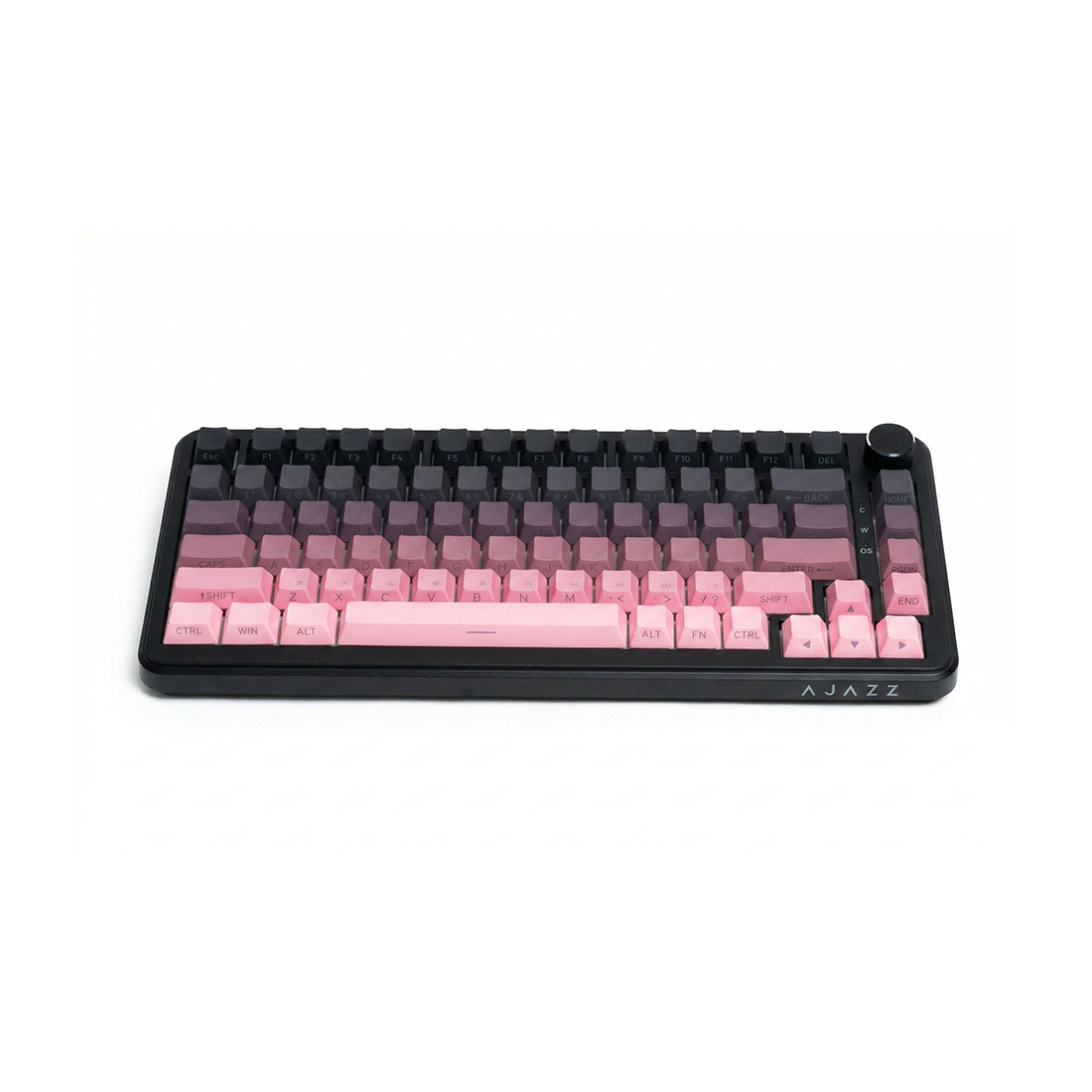 Клавиатура, Ajazz, AK820/MAX/Magnetic/Pink, AK820 Max, Игровая, Механическая, 75%, Magnetic Switches, Проводная, USB, Подсветка RGB, Анг/Рус, Розовый