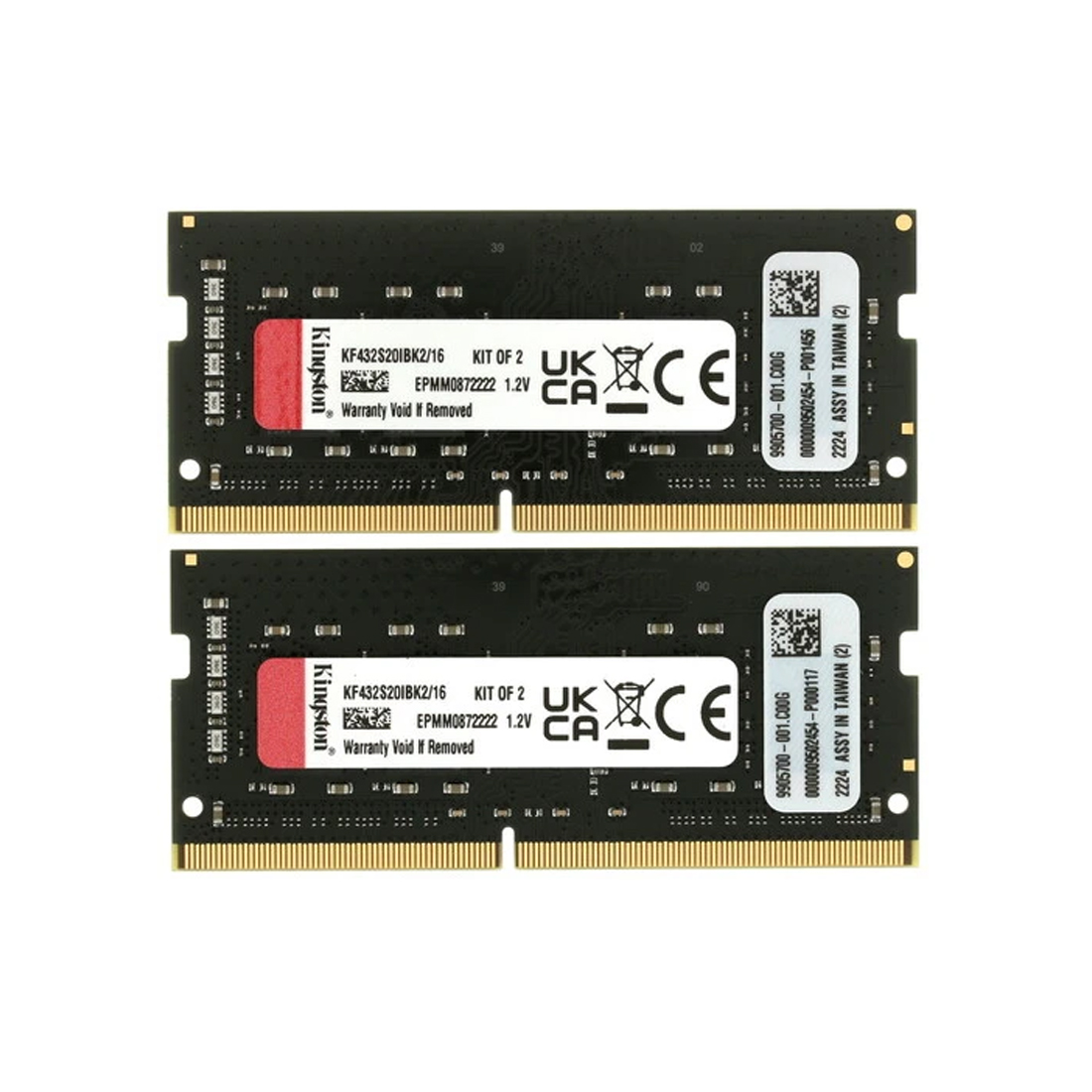 Комплект модулей памяти для ноутбука, Kingston, FURY Impact, KF432S20IBK2/16 (Kit 2x8GB), DDR4, 16GB, SO-DIMM <PC4-25600/3200MHz>
