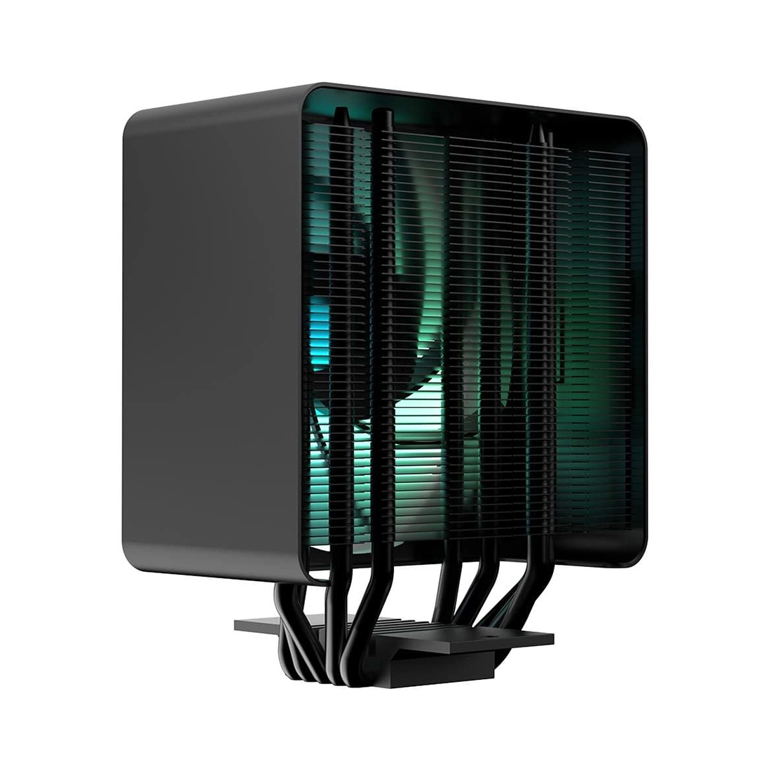 Кулер для процессора, Aerocool, APNX AP1-V BK, Intel 1700/1200/115x/775 AMD AM5/AM4, 245W, 120мм ARGB, 600-1800±10% об/м, 76.3CFM, 16.1-32.8dBA, PWM 4pin + ARGB 5V 3pin, 128х76,5х165мм, Чёрный