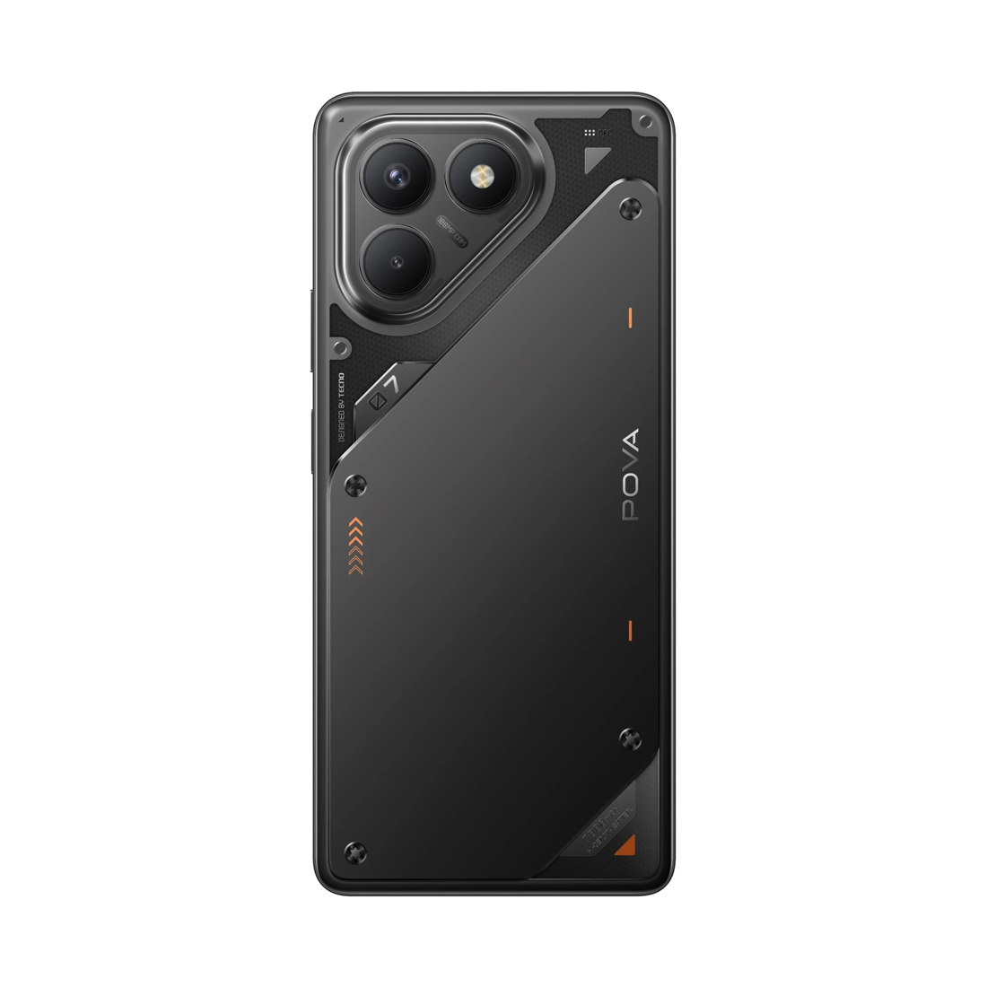 Мобильный телефон, TECNO, POVA 7 Neo (LJ6) 128+8 GB, 6.78" FHD+, Аккумулятор 7000 мАч, 1082MPx+2MPx/8MPx, MediaTek Helio G100 Ultimate, Fast Charge 45W, Android 15, (Geek Black) Чёрный
