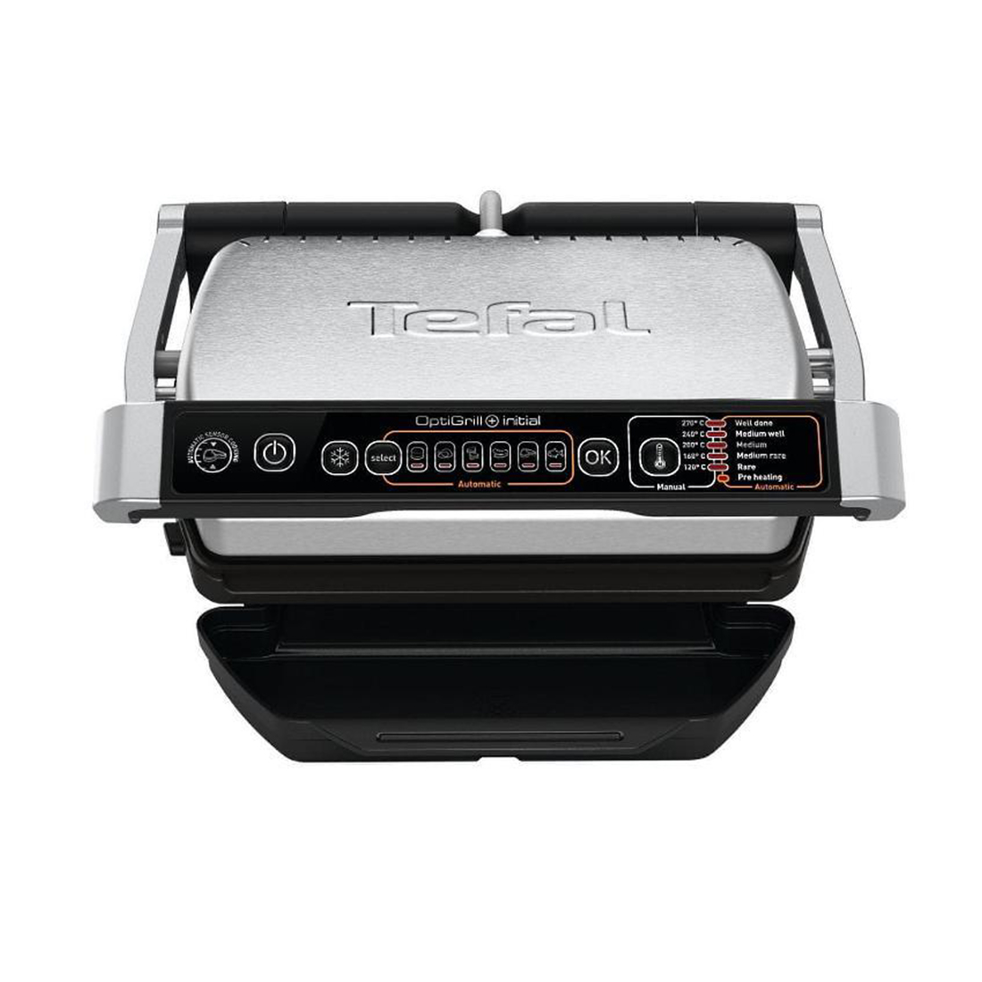 Гриль, Tefal, GC706D34, Мощность 2000 Вт, 6 автоматических программ, Съемные панели, Ручной режим, 5 уровней температуры, Черный/сталь