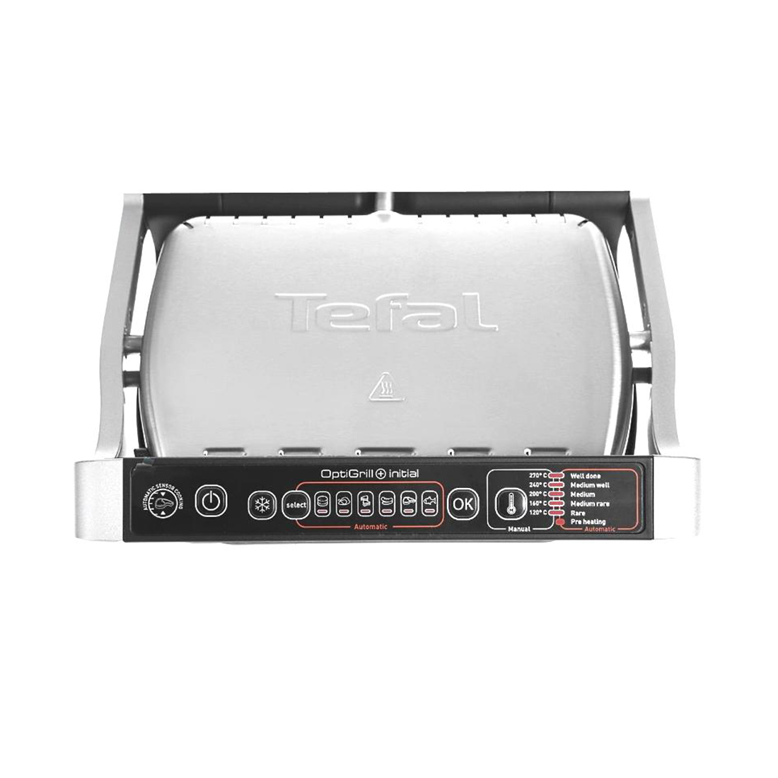 Гриль, Tefal, GC706D34, Мощность 2000 Вт, 6 автоматических программ, Съемные панели, Ручной режим, 5 уровней температуры, Черный/сталь