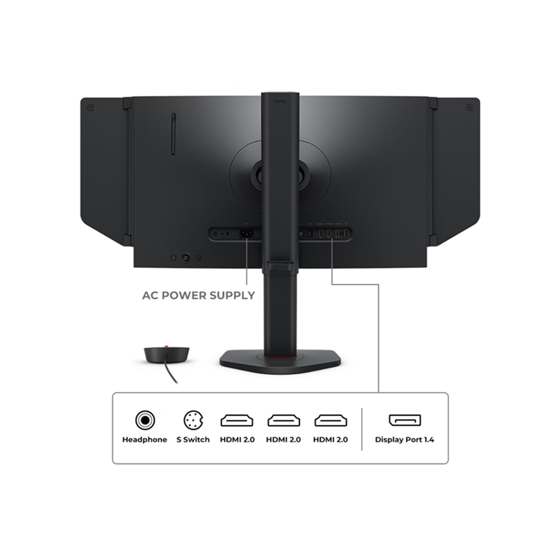Монитор, ZOWIE, XL2566X+, 9H.LMRLB.QB, 24.1", 1920x1080, TN, 400 Гц, 16:9, 320 кд/м2, 1000:1, 1 мс, 16.7 млн., 178/178, HDMI*3, DP*1, Аудиопорт*1, встроенный БП, VESA 100*100 мм, Регулировка высоты/наклона/вращения, S Switch (5-way), кабели HDMI/DP в комплекте, Чёрный